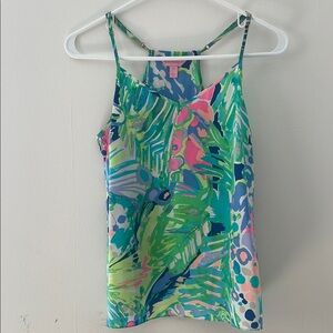 Lilly Pulitzer Silk Tropical Print Women's Top